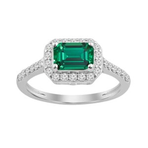 Emerald Diamond Clau Ring