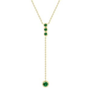 Emerald Lariat Necklace Sold out