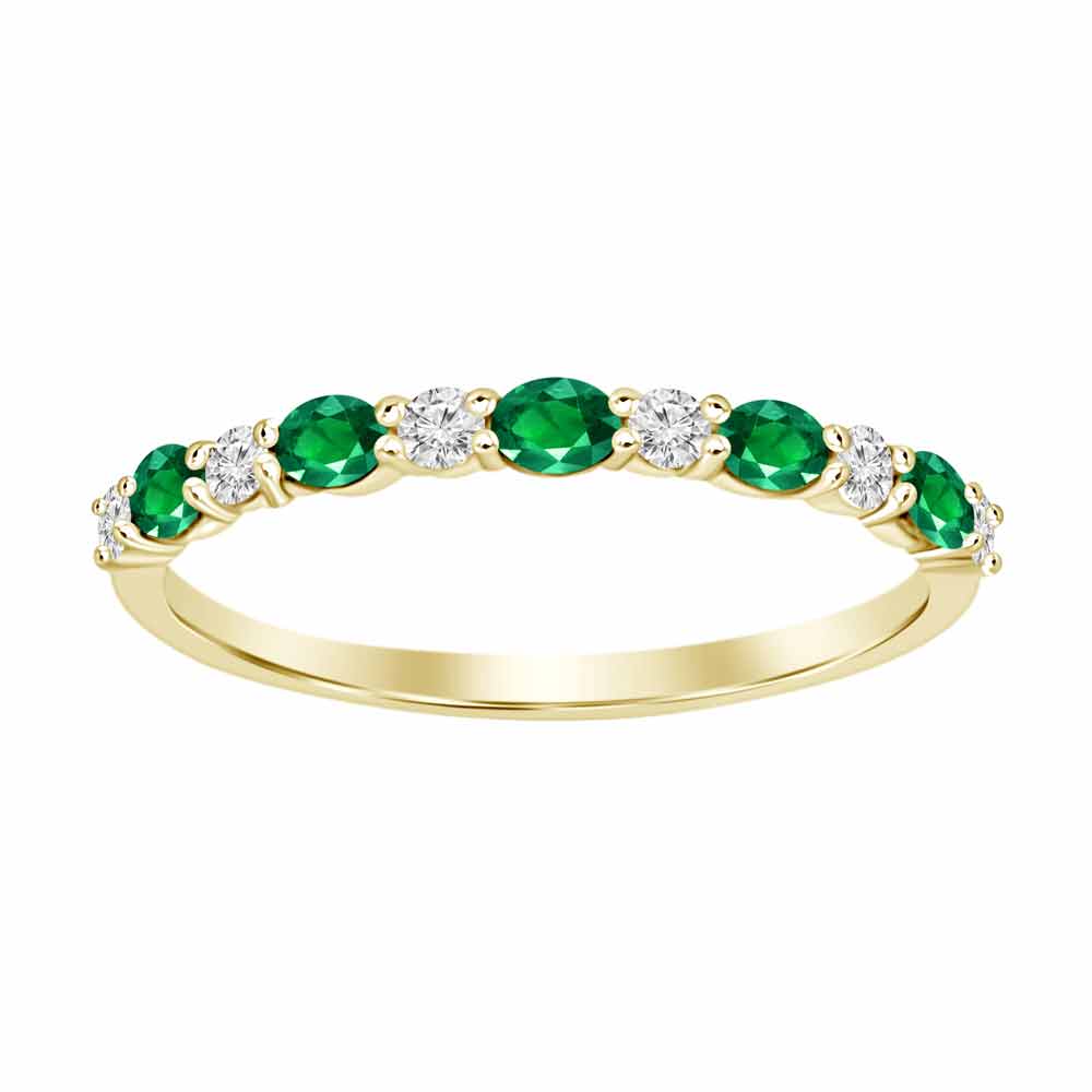 Emerald Diamond Half Band