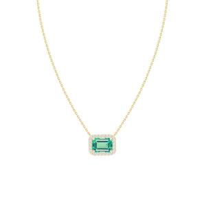 Emerald Diamond Pendant
