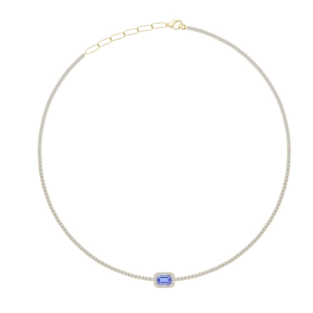 Blue sapphire choker