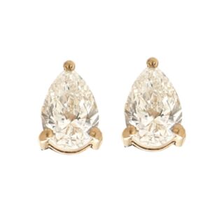 Diamond pear shape studs