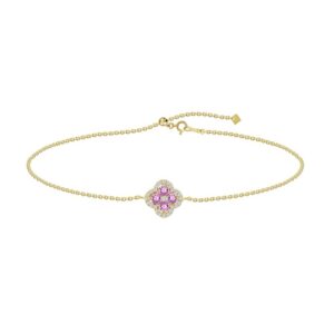 Pink sapphire clover
