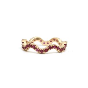Ruby wave ring pre- order