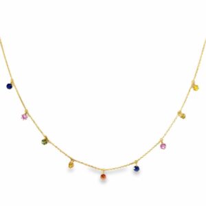 Multi sapphire necklace