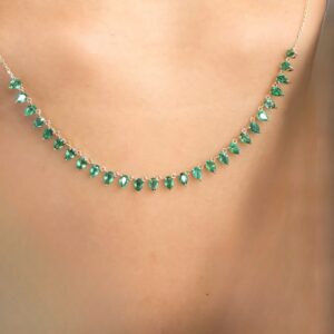 Emerald half necklace